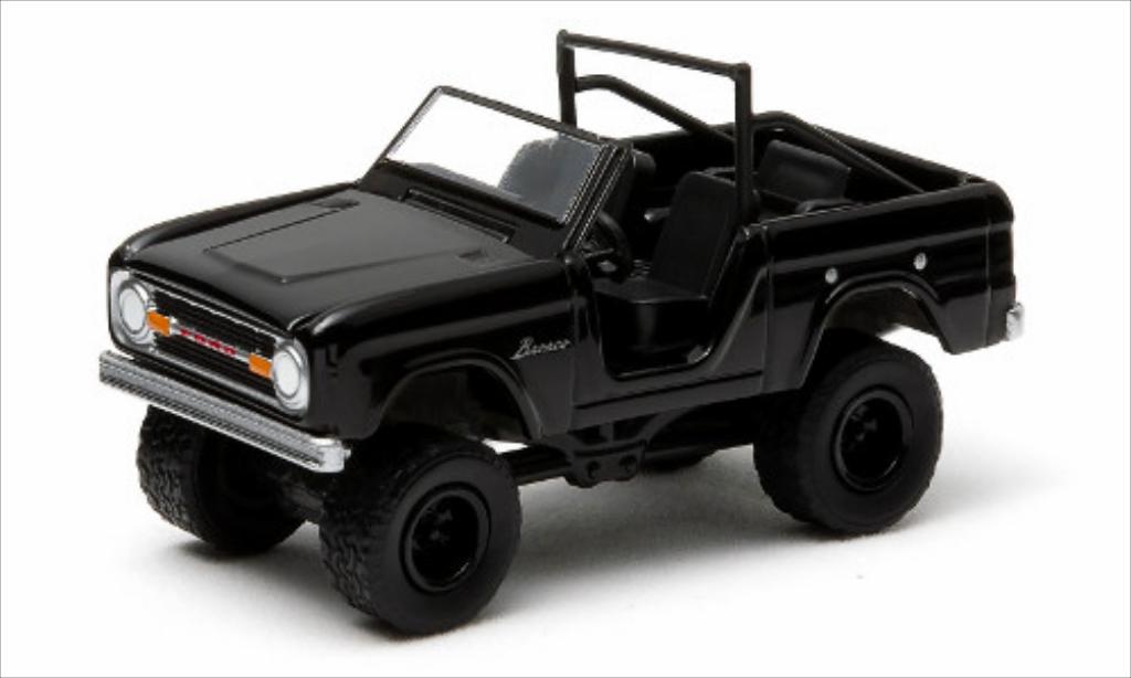 Ford Bronco 1/64 Greenlight zwart 1970 modelauto