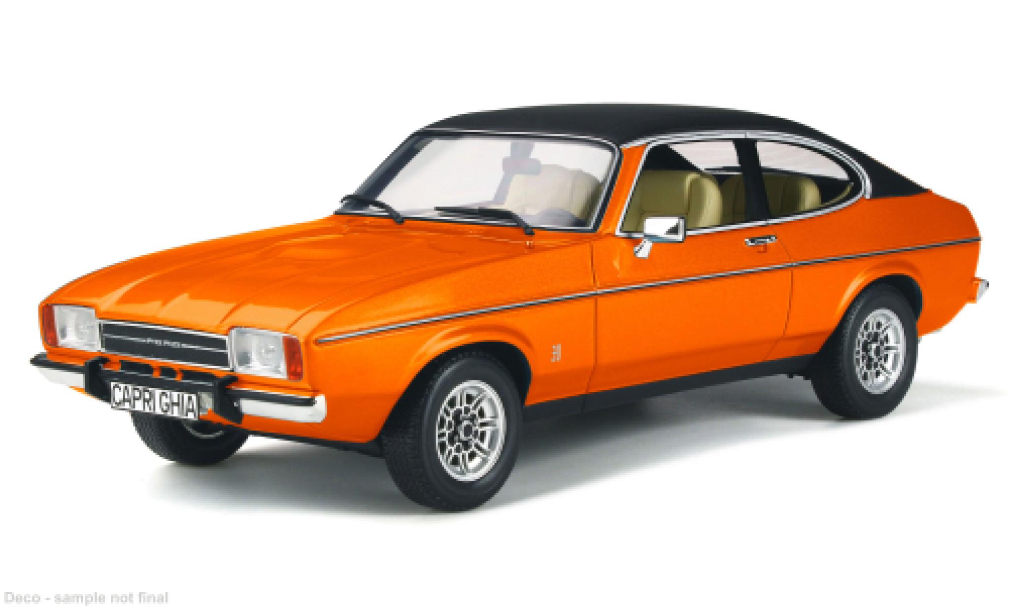 Ford Capri 1/18 Ottomobile MK II 3.0L V6 Ghia oranje/zwart 1974 1:18 modelauto