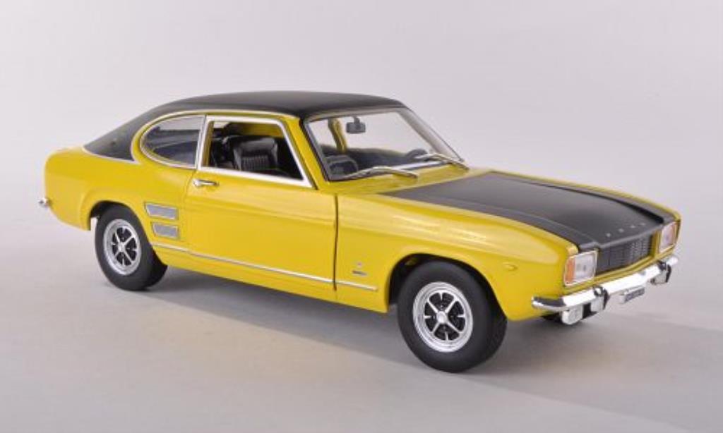 Ford Capri 1/24 WhiteBox MKI 1700 GT XLR geel/zwart 1970 modelauto