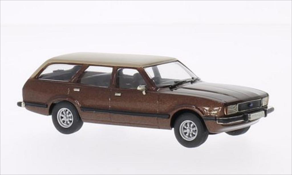 Ford Cortina 1/43 Brooklin MKIV Ghia metallic bruin/beige modelauto