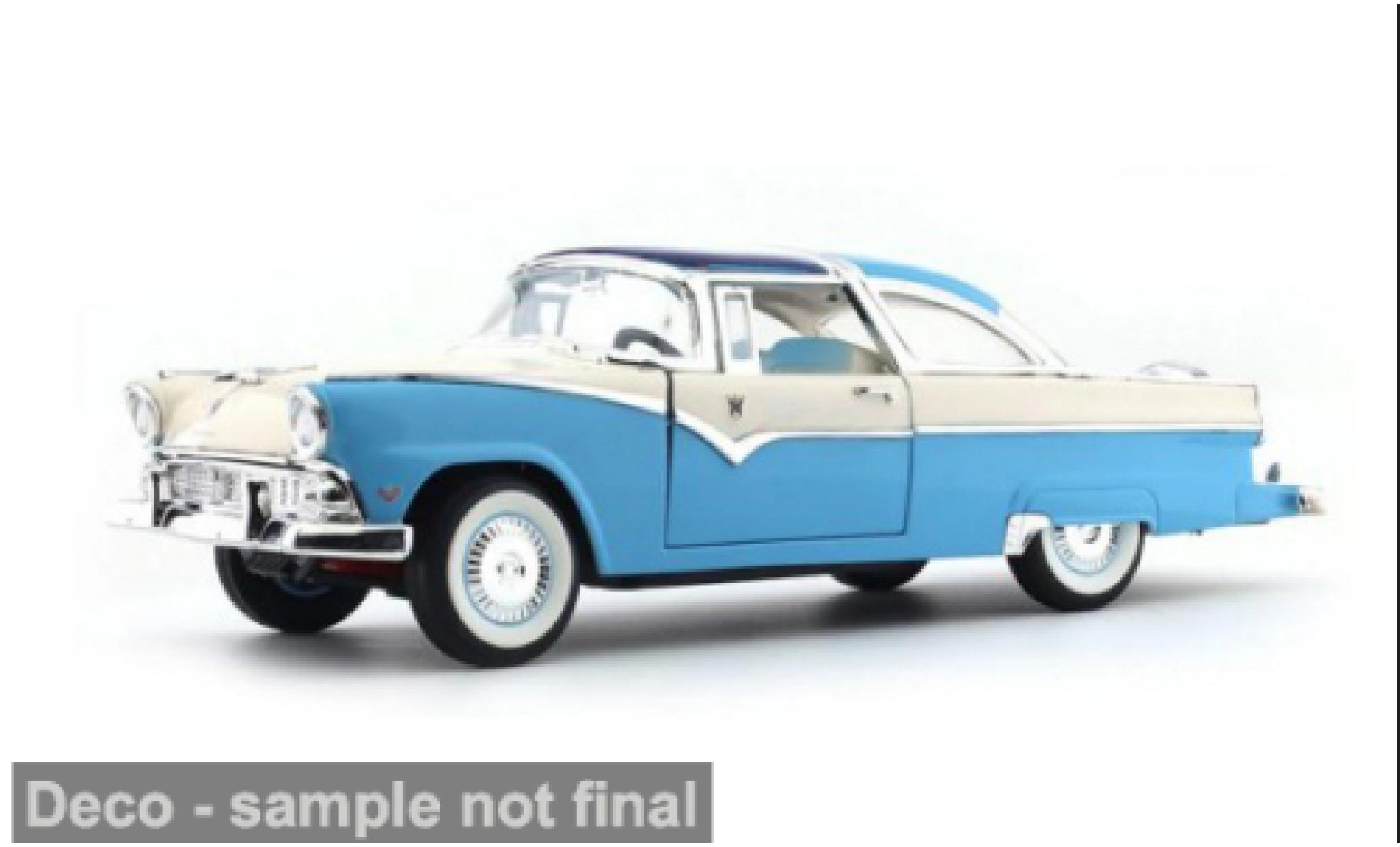 Ford Crown 1/18 Lucky Die Cast Victoria blauw/wit 1955 1:18 modelauto