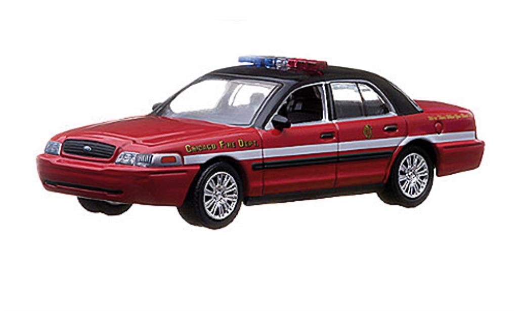 Ford Crown 1/64 Greenlight Victoria Chicago Fire Department Brandweer (USA) modelauto
