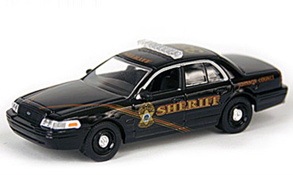 Ford Crown 1/64 Greenlight Victoria Johnson County Sheriff Cruiser Politie (USA) 2008 modelauto
