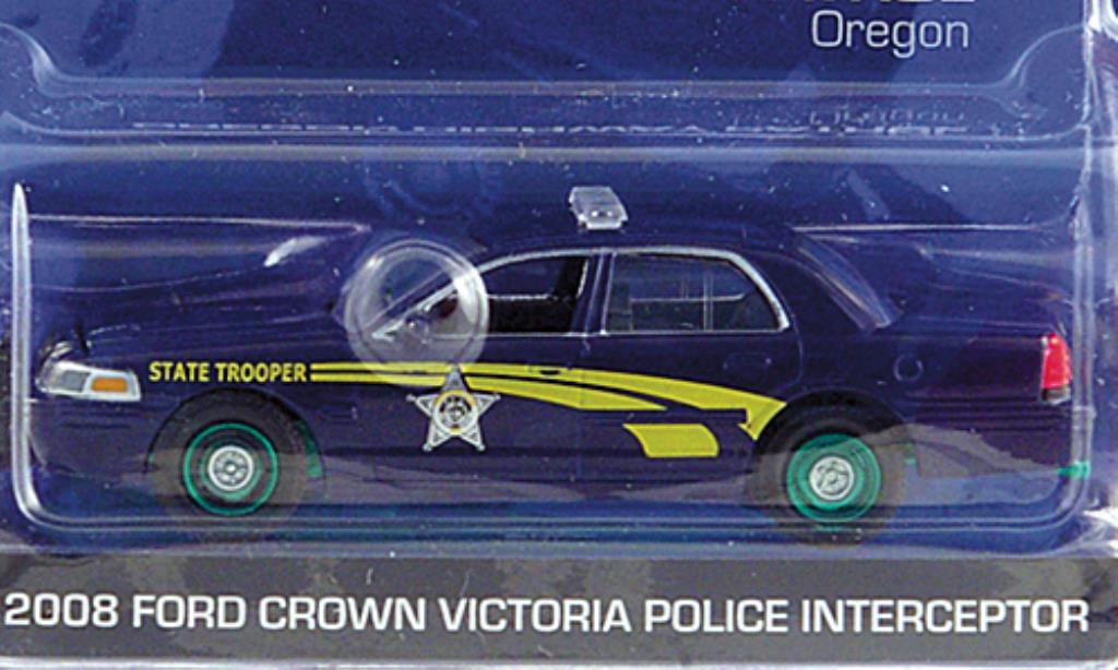 Ford Crown 1/64 Greenlight Victoria Oregon Highway Patrol Special Version 2008 modelauto