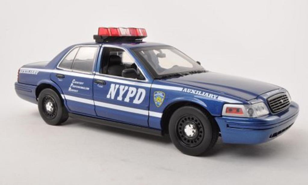 Ford Crown 1/18 Greenlight Victoria Politie Interceptor NYPD Auxiliary Politie (USA) 2001 modelauto