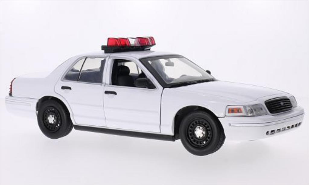 Ford Crown 1/18 Greenlight Victoria Politie Interceptor wit 2001 modelauto
