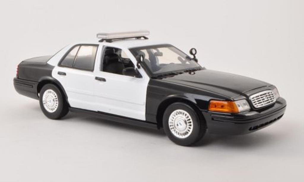 Ford Crown 1/18 Motormax Victoria Politie Interceptor wit/zwart Politie (USA) modelauto
