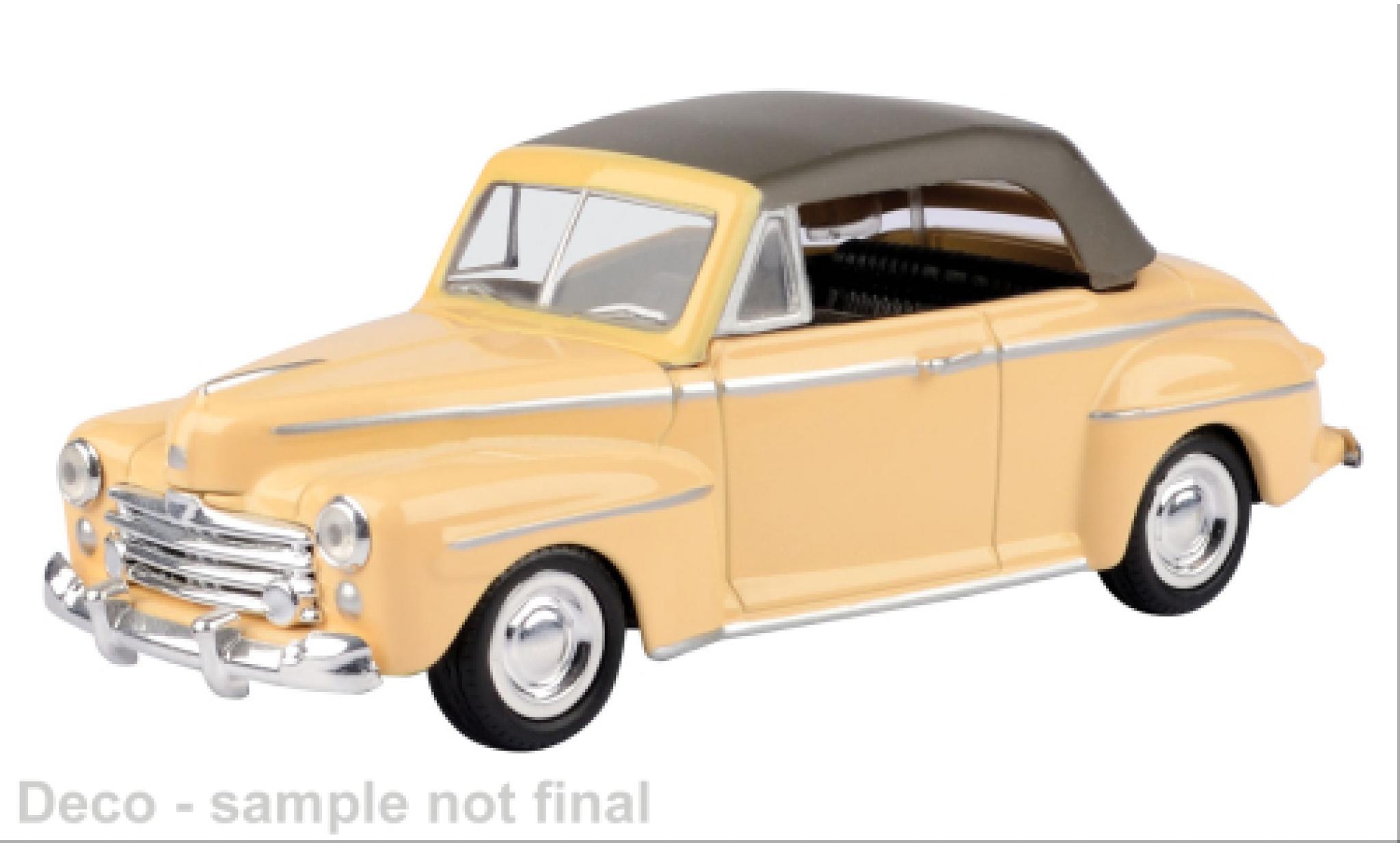 Ford Deluxe 1/43 Motormax geel/zwart 1948 1:43 modelauto
