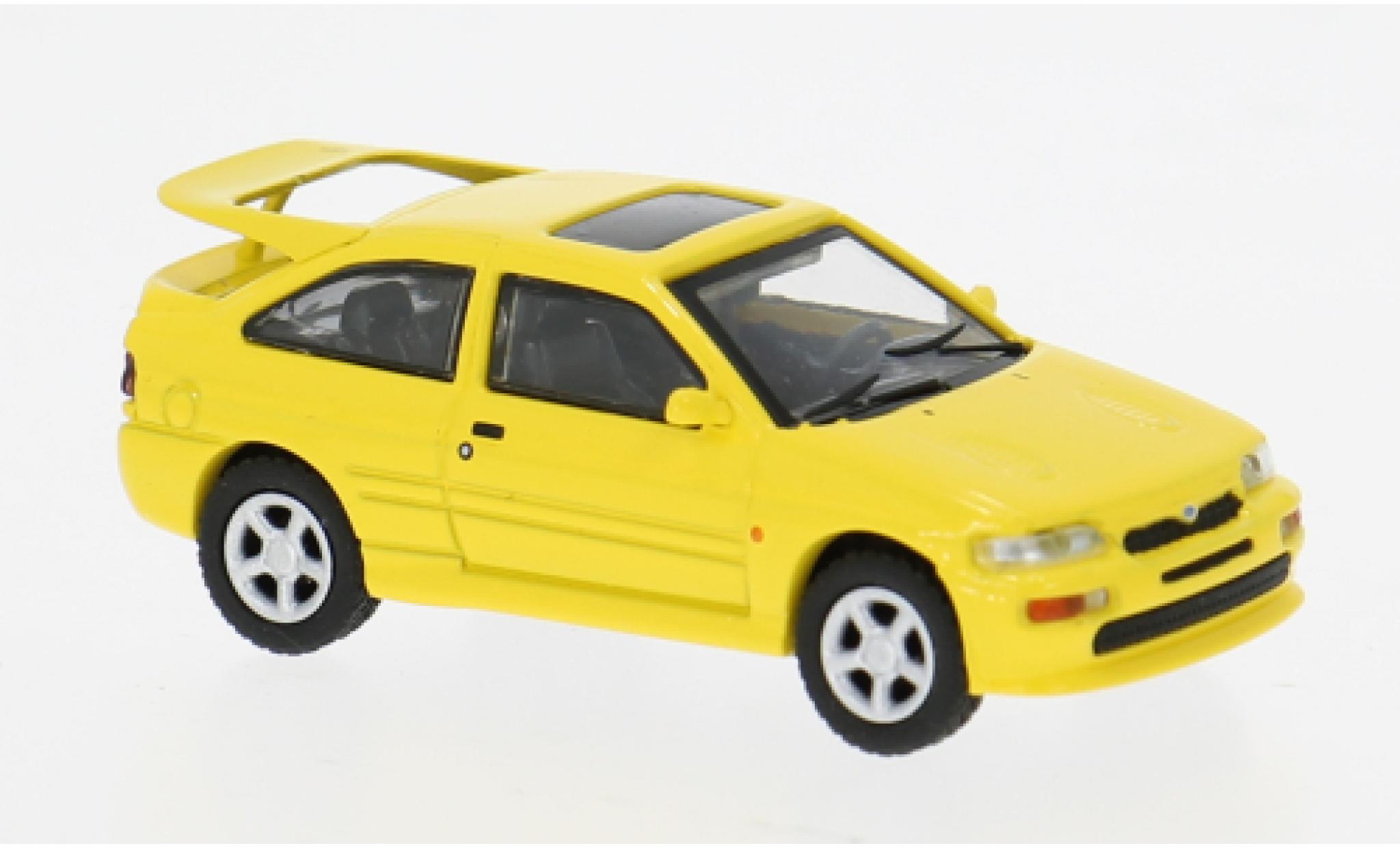 Ford Escort 1/87 Minichamps Cosworth geel 1992 1:87 modelauto