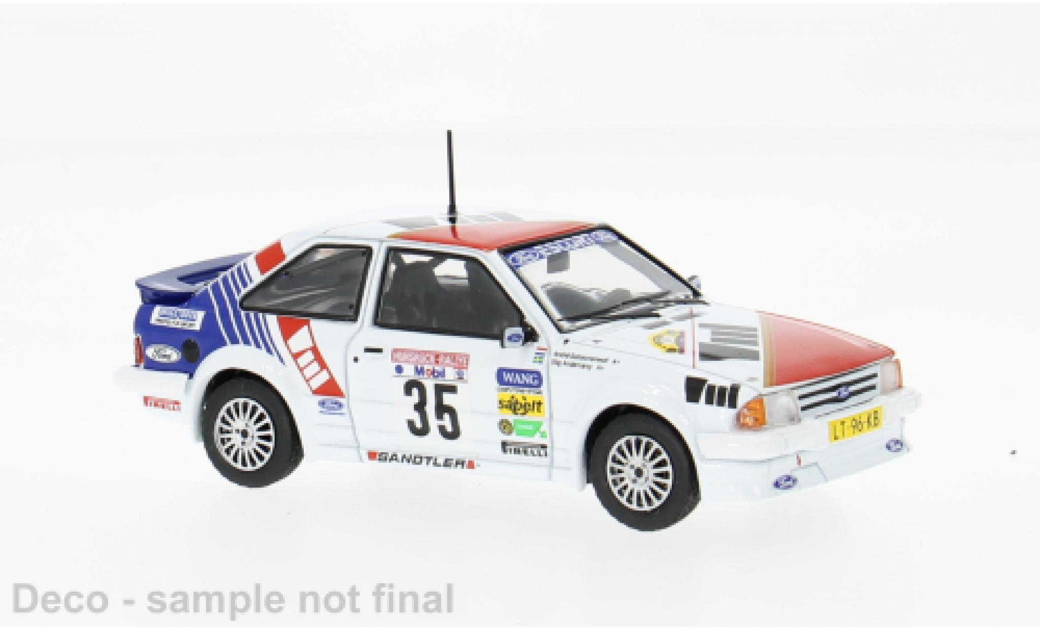 Ford Escort 1/43 IXO MK III RS Turbo Hunsr&uuml;ck Rallye 1985 #35 S.Andervang/A.Schoonenwolf 1:43 modelauto