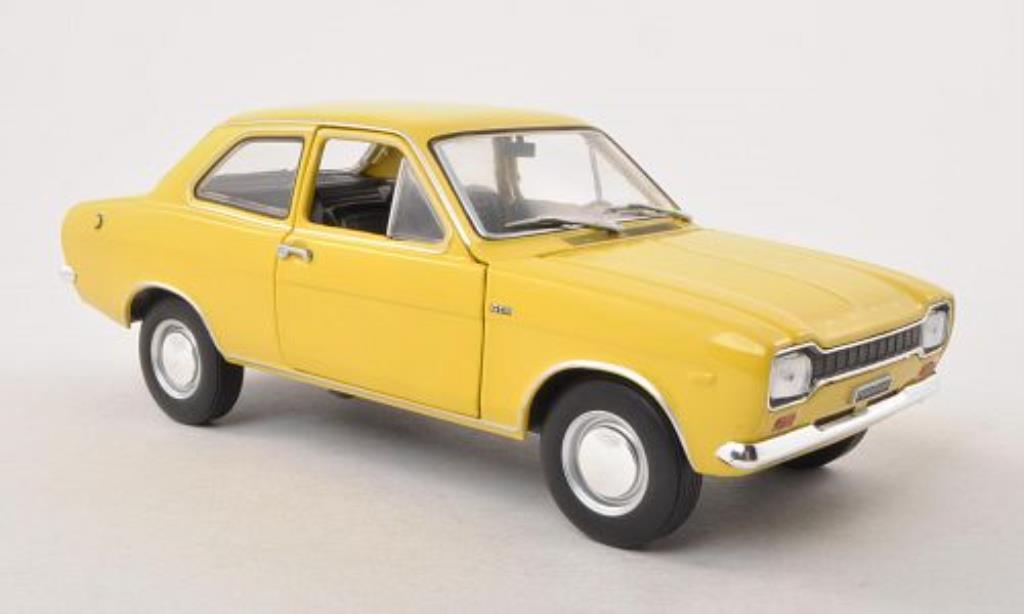 Ford Escort 1/24 WhiteBox MKI 1300 GT geel 1969 modelauto
