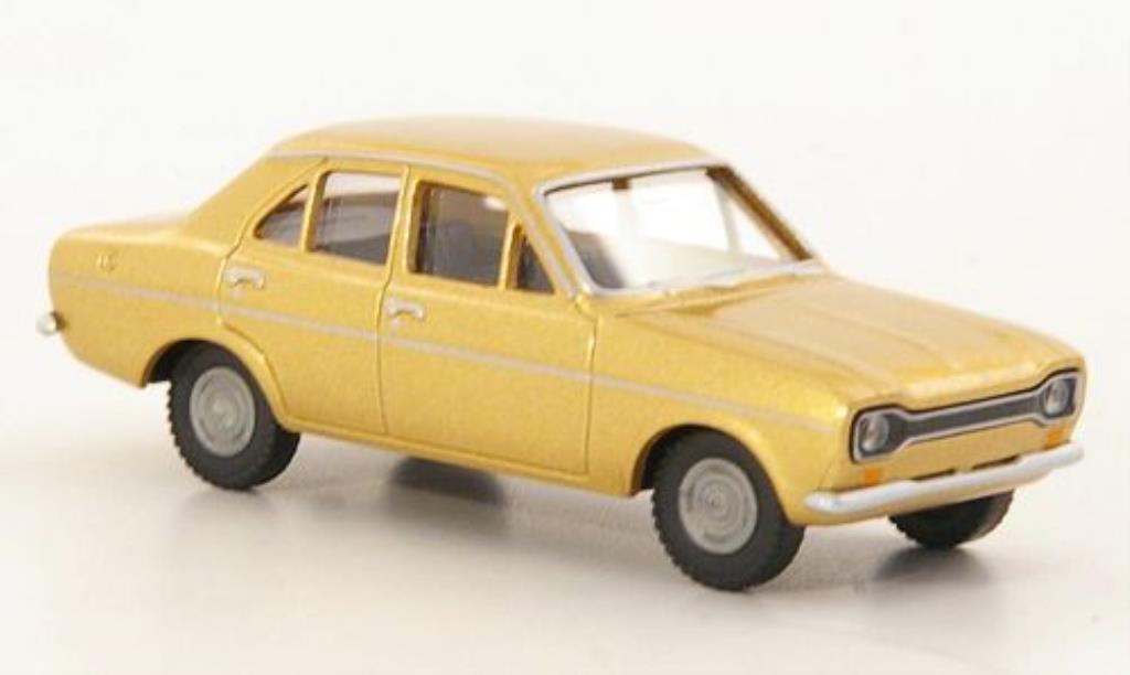 Ford Escort 1/87 Wiking MkI gold 4-turig modelauto