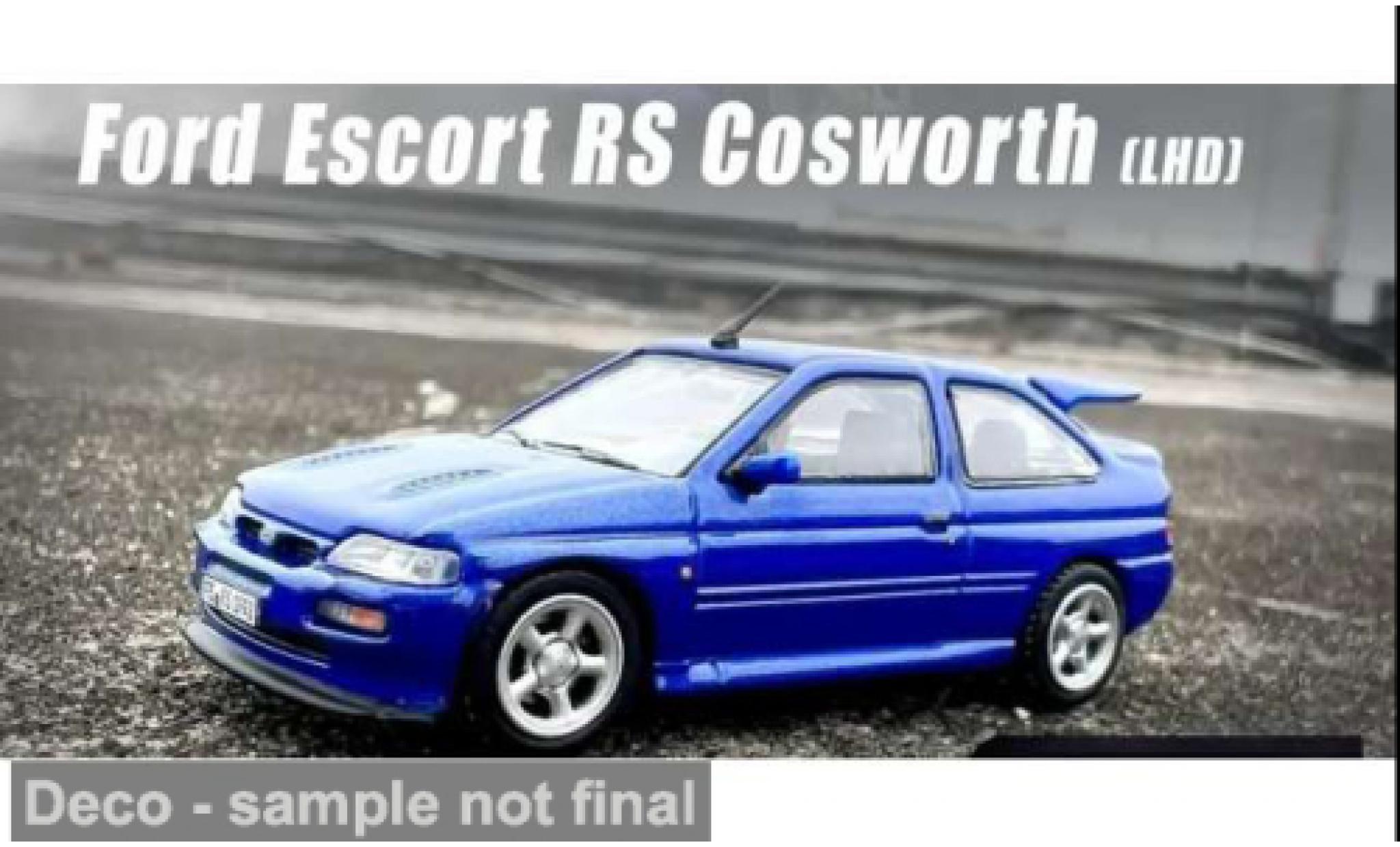 Ford Escort 1/64 INNO64 RS Cosworth blauw 1:64 modelauto