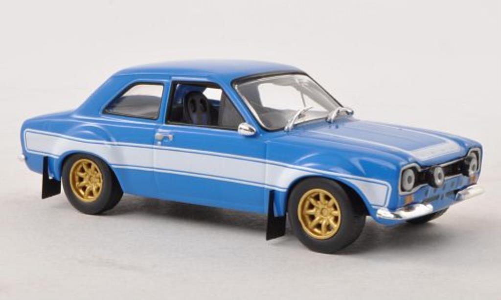 Ford Escort 1/43 Greenlight 2000 MkI blauw/wit Fast & Furious 1974 modelauto