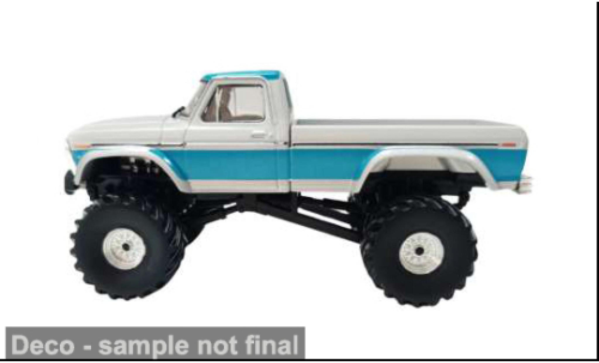 Ford F-250 1/43 Greenlight grijs/turquoise 1976 1:43 modelauto