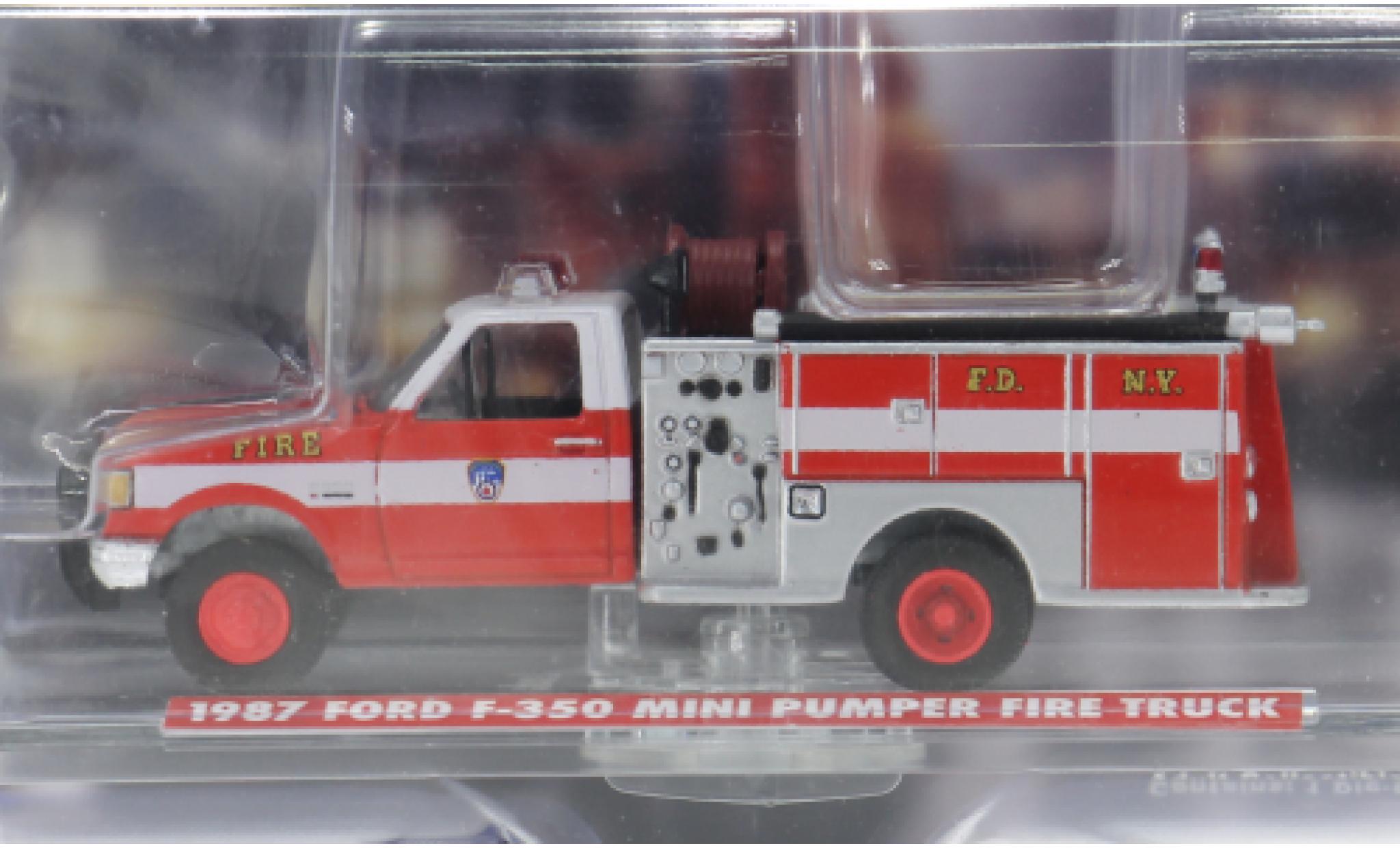 Ford F-350 1/64 Greenlight 1987 FDNY 1:64 modelauto