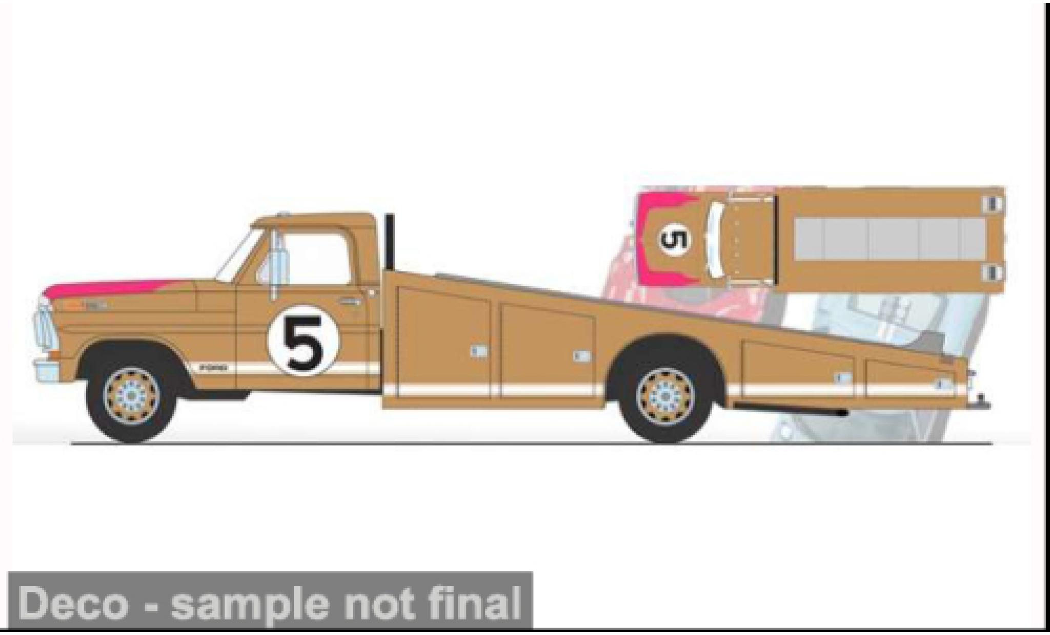 Ford F-350 1/18 ACME Ramp Truck bruin 1970 60th Anniversary 24 Hours of Le Mans 1966 #5 1:18 modelauto