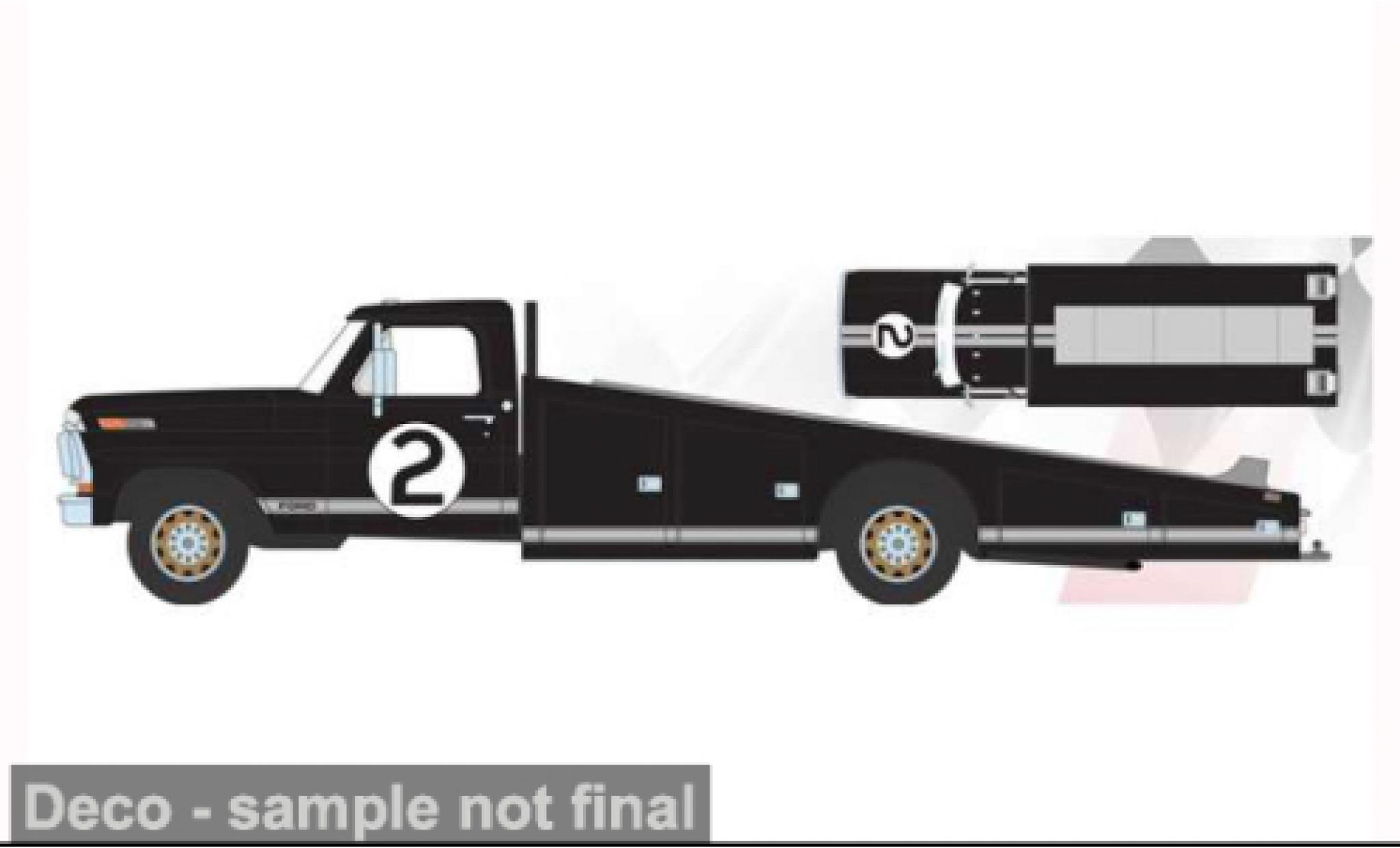 Ford F-350 1/18 ACME Ramp Truck zwart 1970 60th Anniversary 24 Hours of Le Mans 1966 #2 1:18 modelauto