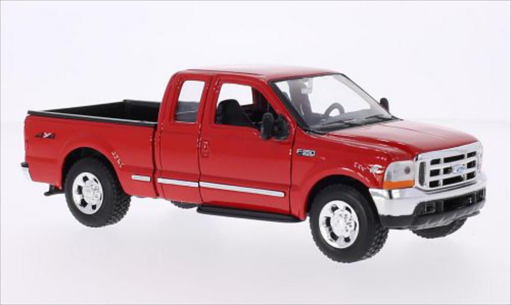Ford F-350 1/24 Welly XLT Super Duty rood modelauto