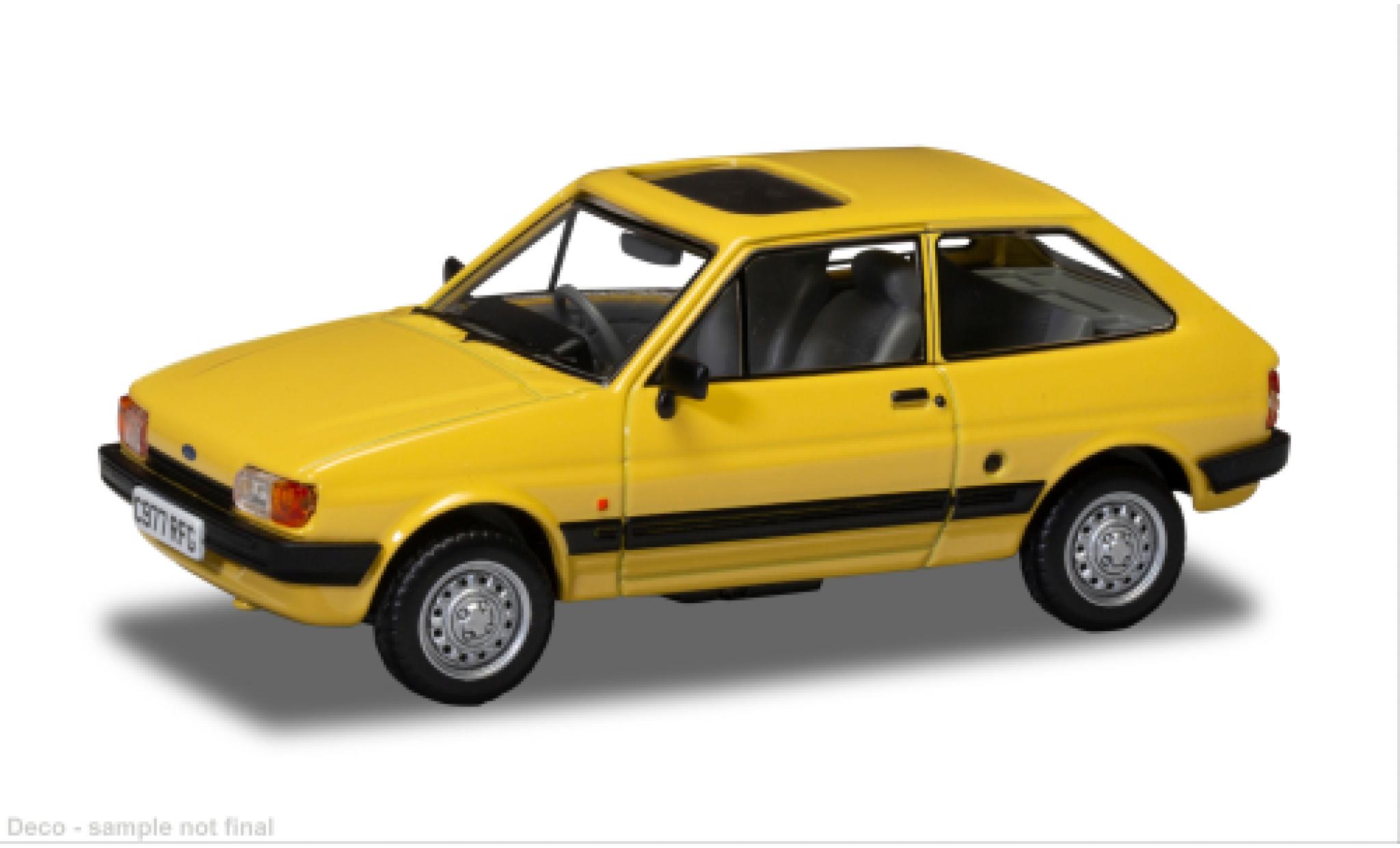 Ford Fiesta 1/43 Vanguards MK II geel 1:43 modelauto