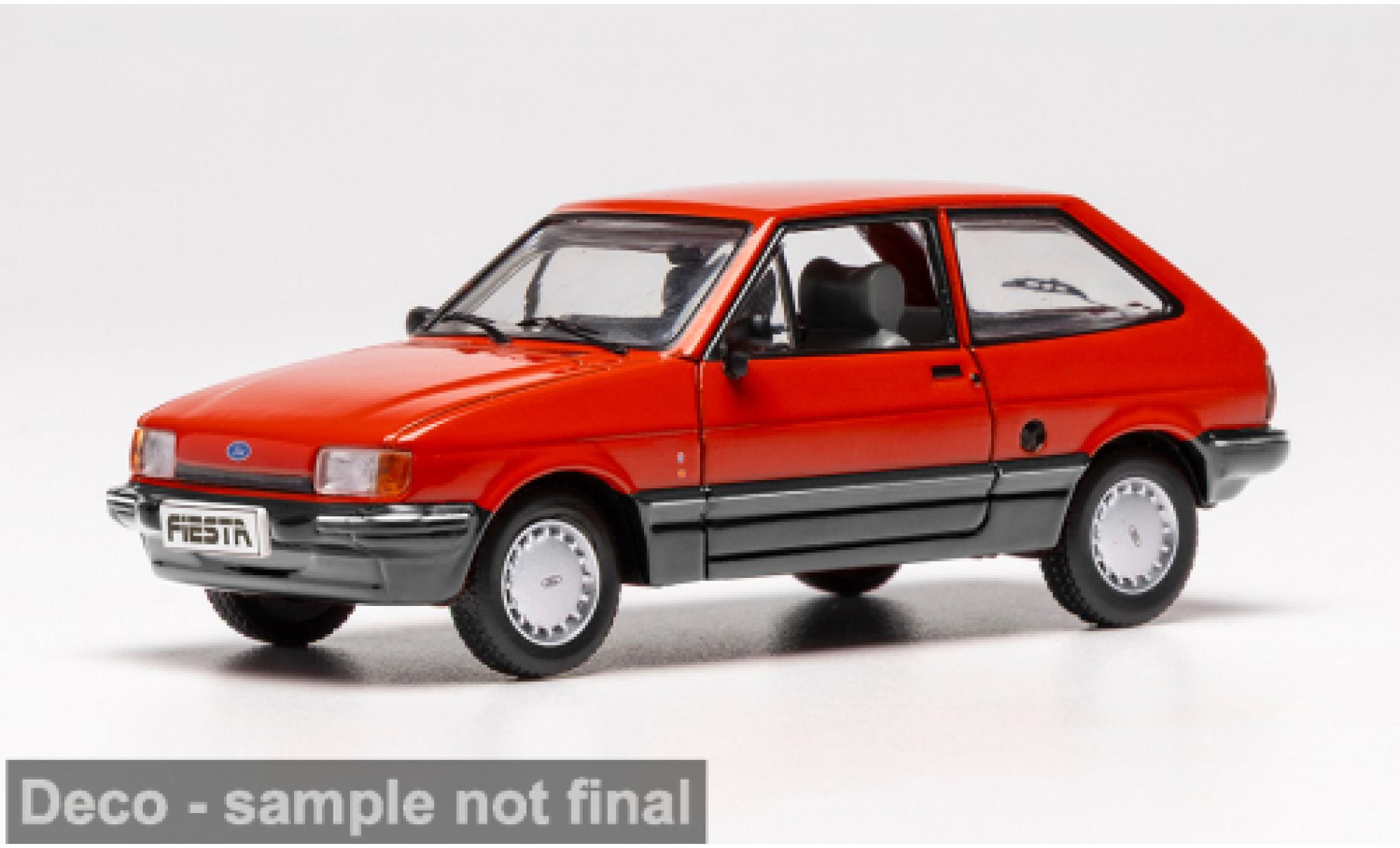 Ford Fiesta 1/43 IXO MK II rood 1984 1:43 modelauto