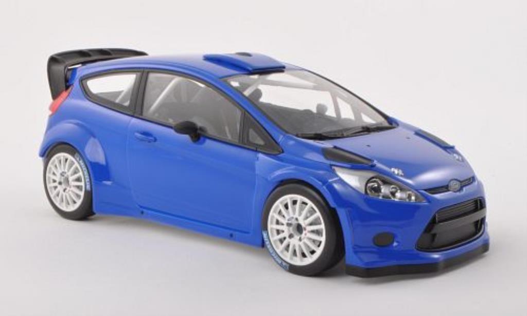 Ford Fiesta 1/18 Minichamps WRC blauw Plain Body Version 2011 modelauto
