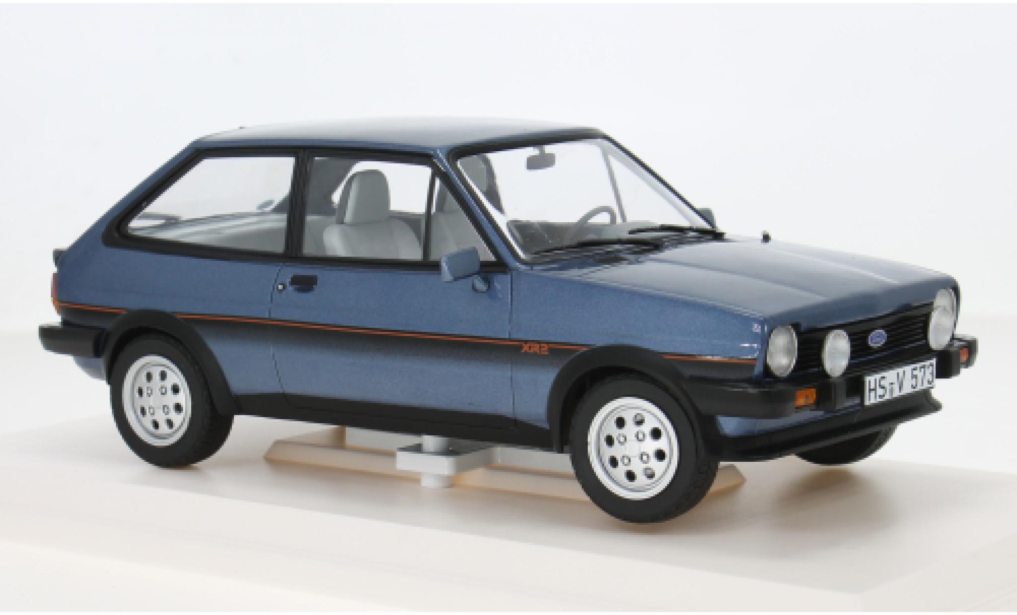 Ford Fiesta 1/18 Norev XR2 blauw/Dekor 1981 1:18 modelauto