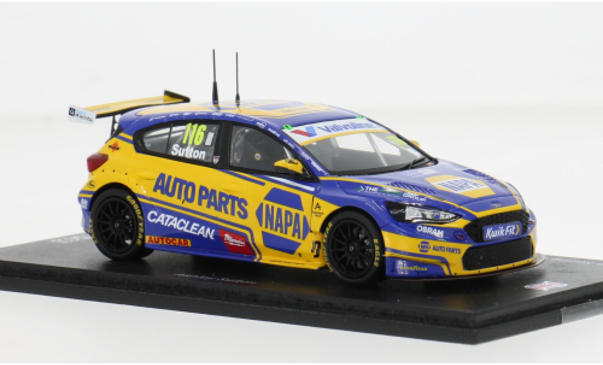 Ford Focus 1/43 Spark BTCC Donington 2025 #116 A.Sutton 1:43 modelauto