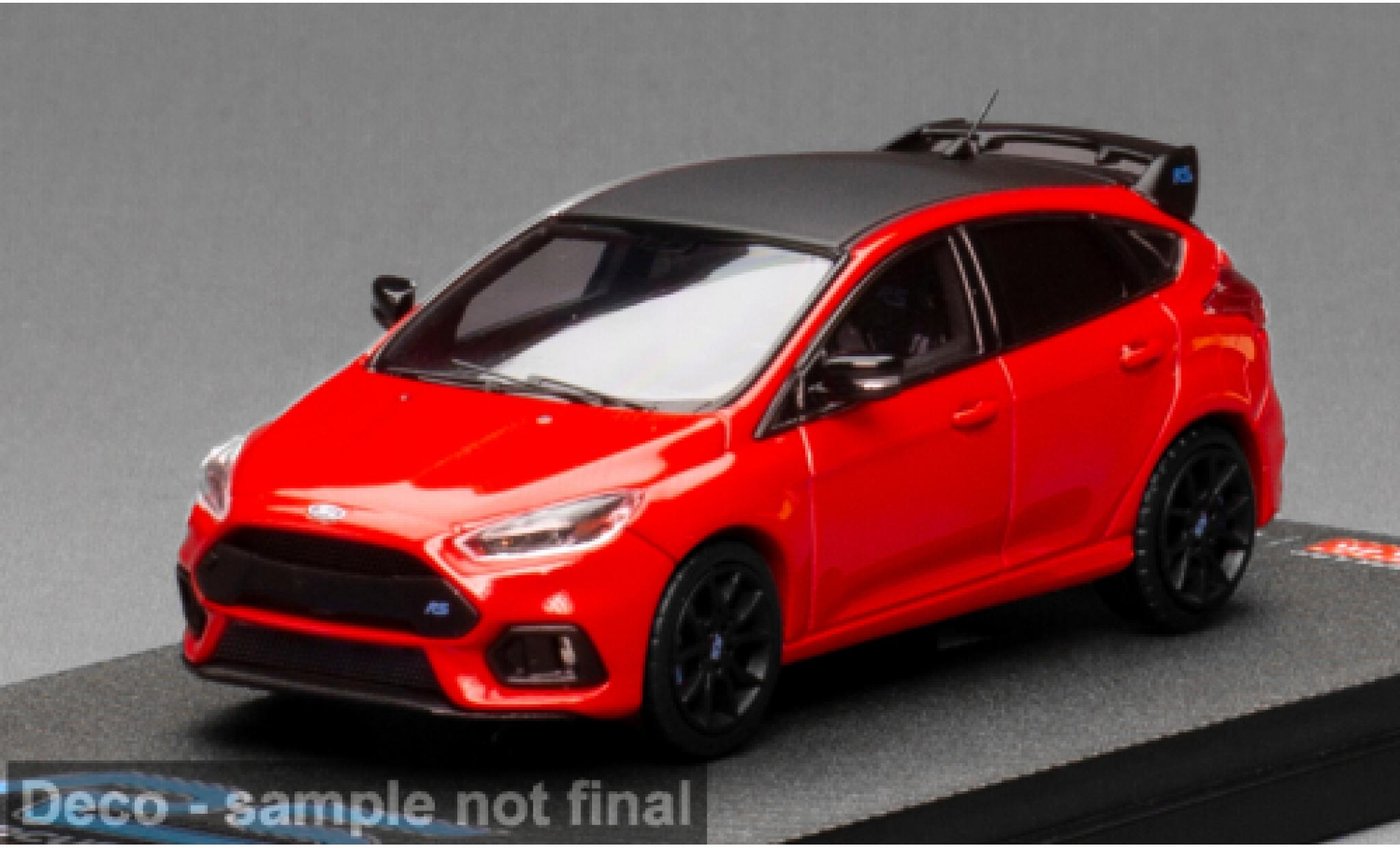 Ford Focus 1/64 Sun Star RS rood/zwart 2018 1:64 modelauto