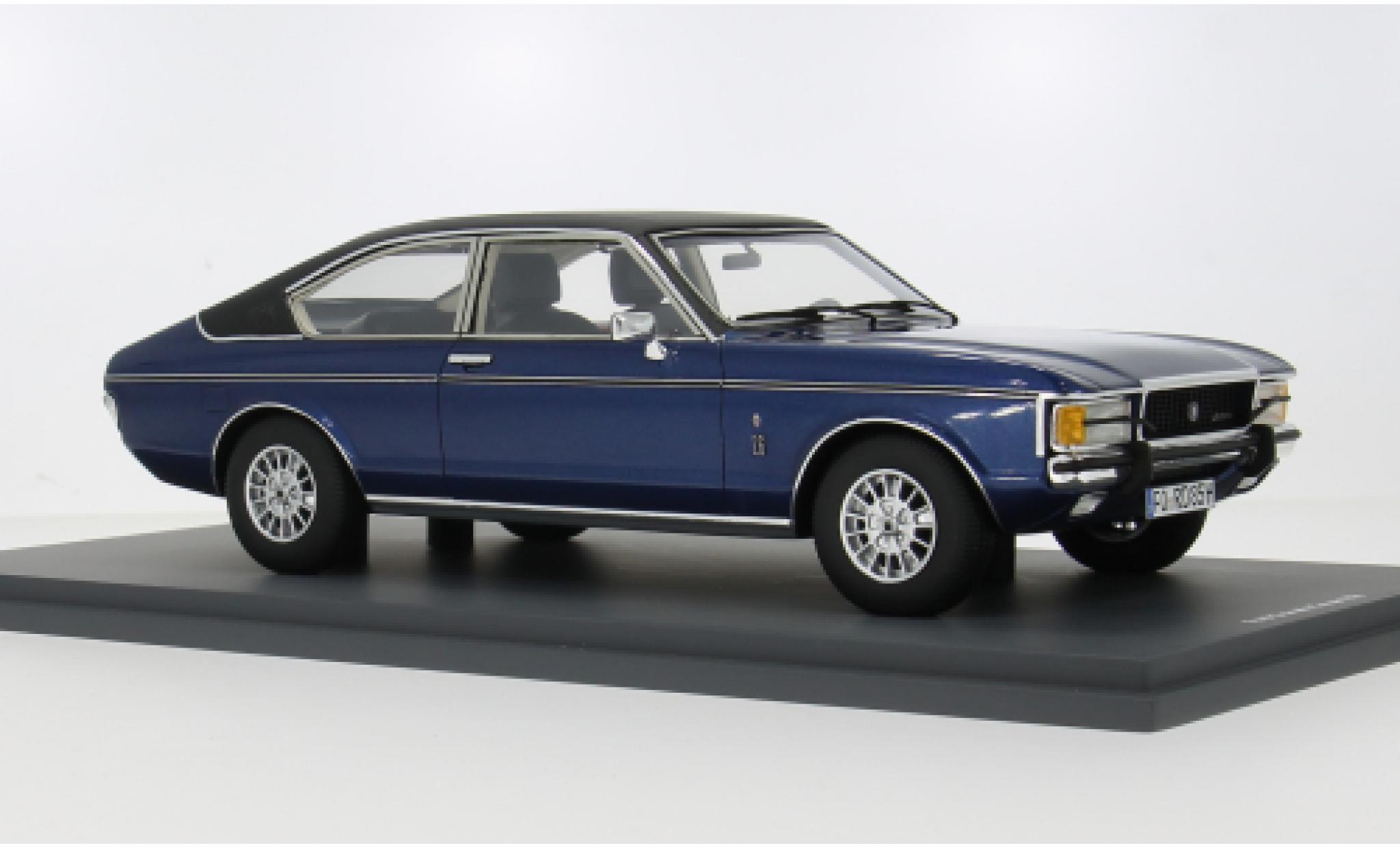 Ford Granada 1/18 Spark Coupe blauw/zwart 1972 1:18 modelauto