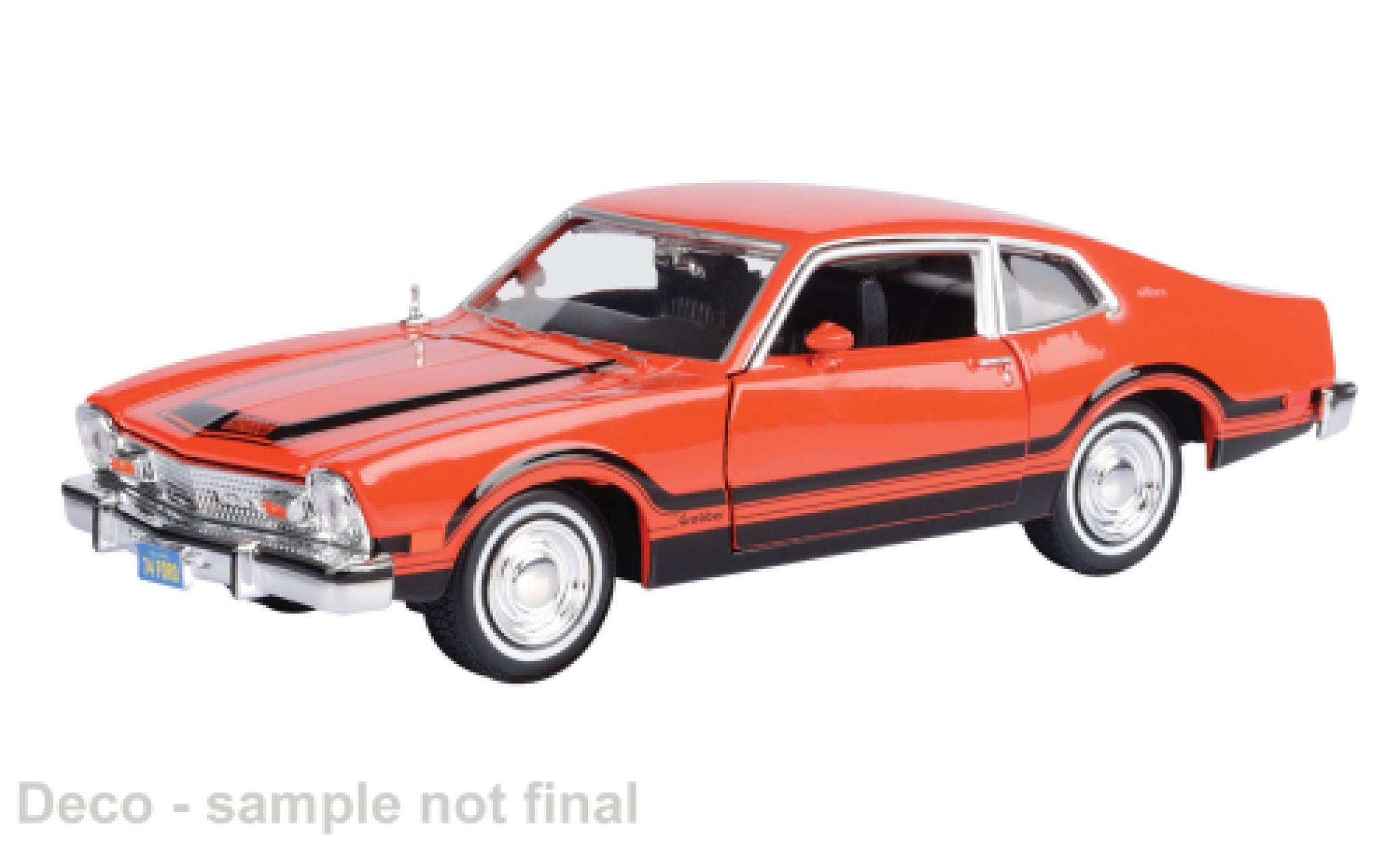 Ford Maverick 1/24 Motormax Grabber rood 1974 1:24 modelauto