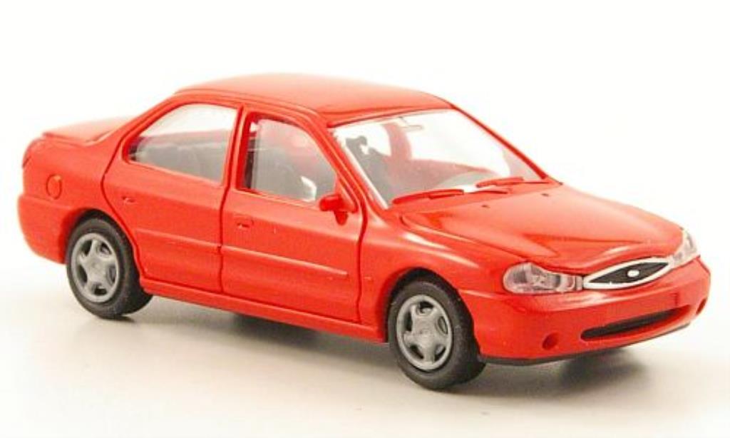 Ford Mondeo 1/87 Rietze MKII Stufenheck rood 1997 modelauto