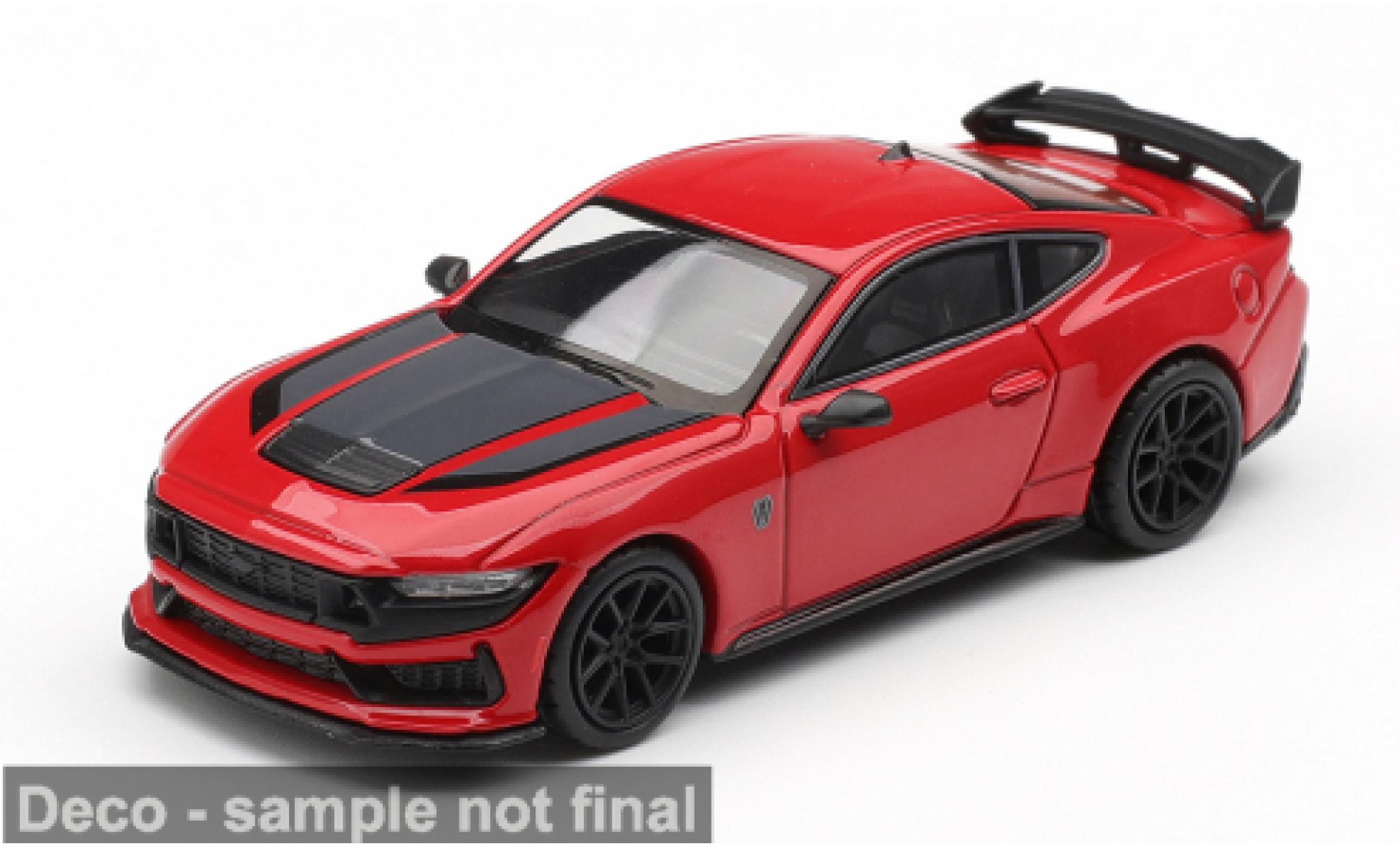 Ford Mustang 1/64 Mini GT Dark Horse rood/zwart 2025 1:64 modelauto