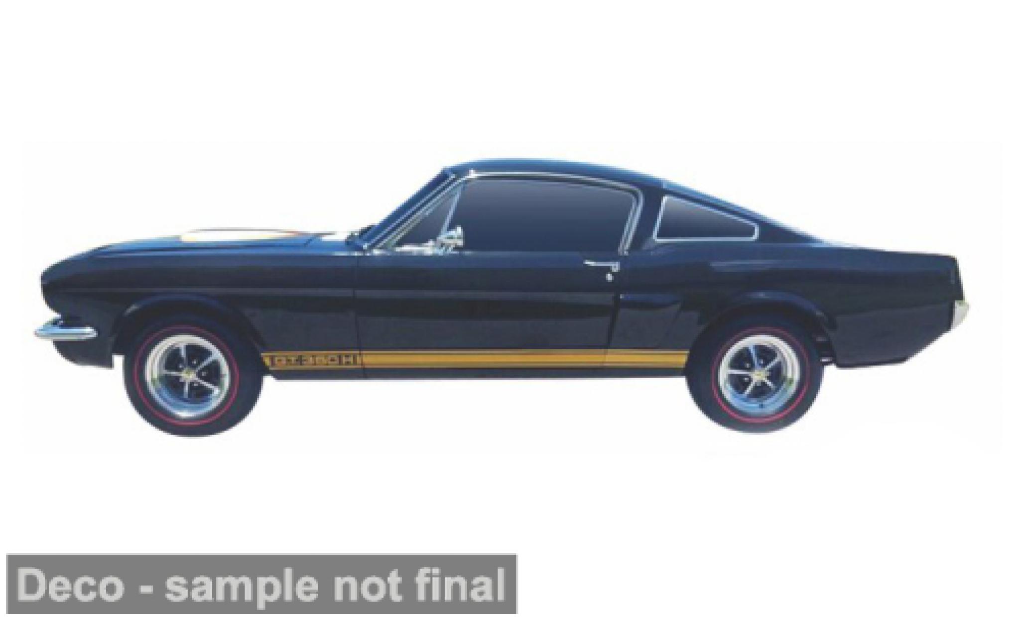 Ford Mustang 1/64 Maisto Fastback zwart 1966 1:64 modelauto