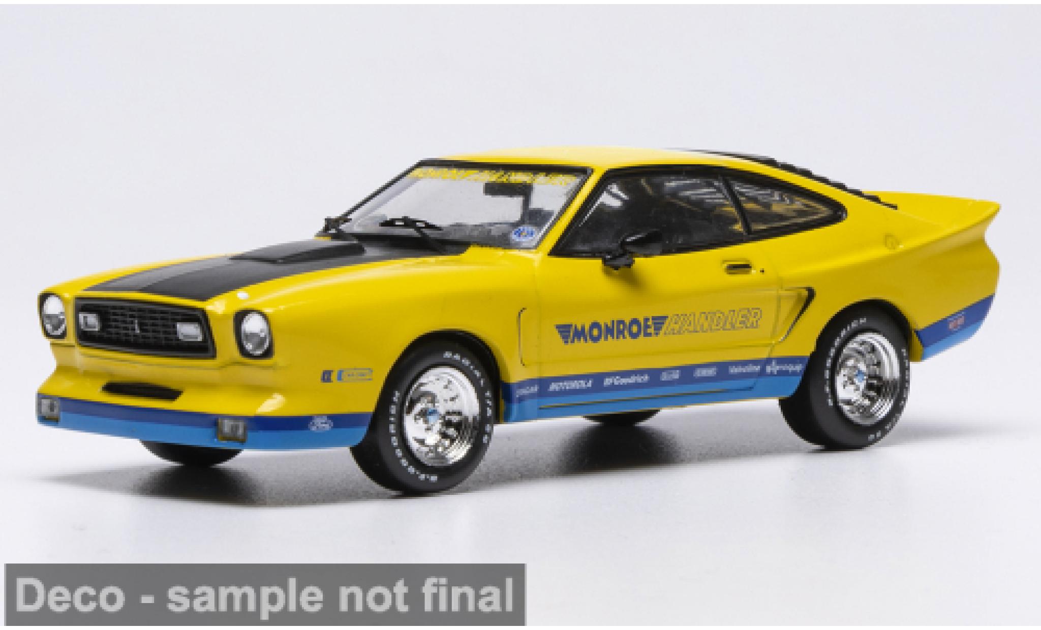 Ford Mustang 1/43 IXO II Monroe Handler geel/Dekor 1978 1:43 modelauto