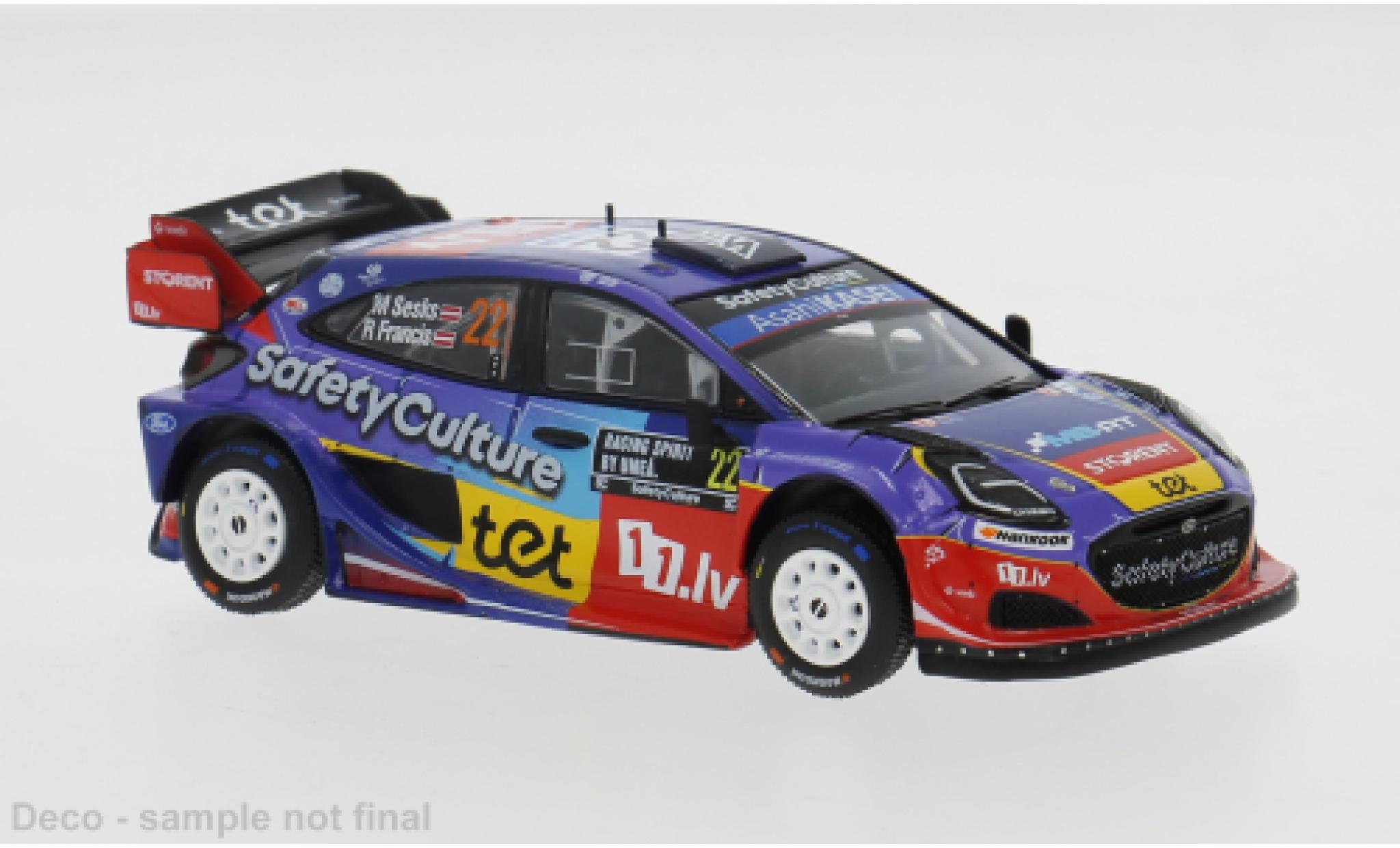 Ford Puma 1/43 IXO Rally1 WRC Rally Schweden 2025 #22 M.Sesks/R.Francevic 1:43 modelauto