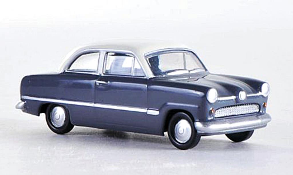 Ford Taunus 1/87 Herpa 12M grijs/wit modelauto
