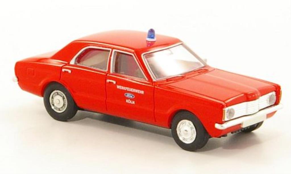 Ford Taunus 1/87 Brekina L Werkfeuerwehr - Koln modelauto