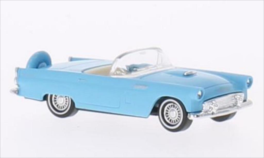 Ford Thunderbird 1/87 Busch Cabriolet blauw 1956 modelauto