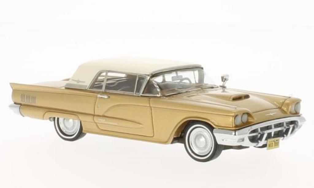 Ford Thunderbird 1/43 Neo Hardtop gold/wit 1960 modelauto