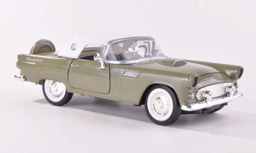 Ford Thunderbird 1/24 Motormax grijs-grun 1956 modelauto