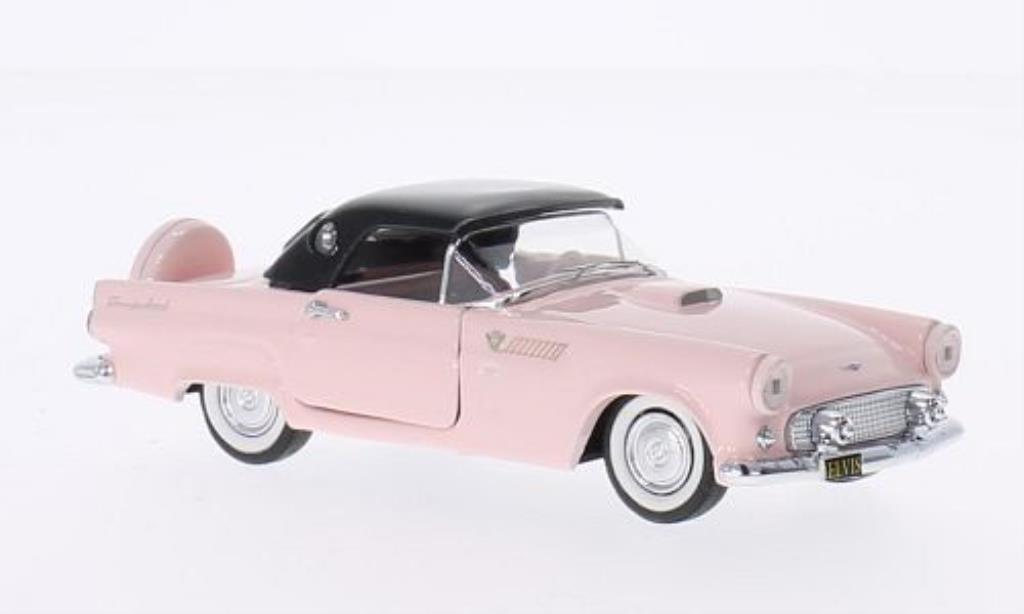 Ford Thunderbird 1/43 Rio pink/zwart Elvis Presley Personal Car 1956 modelauto
