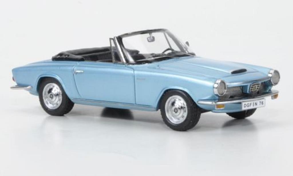 Glas 1300 1/43 Neo GT Cabriolet blauw 1966 modelauto