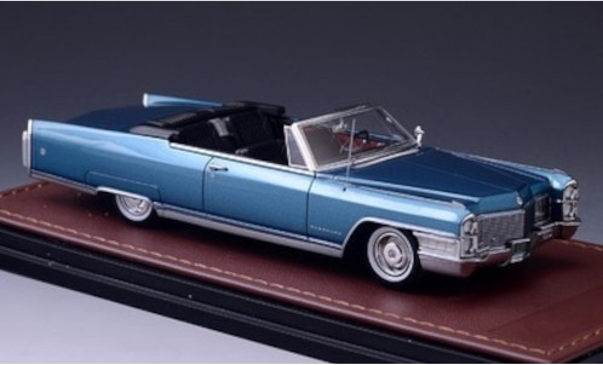 Cadillac Eldorado 1/43 GLM Cabriolet metallic blauw 1965 modelauto