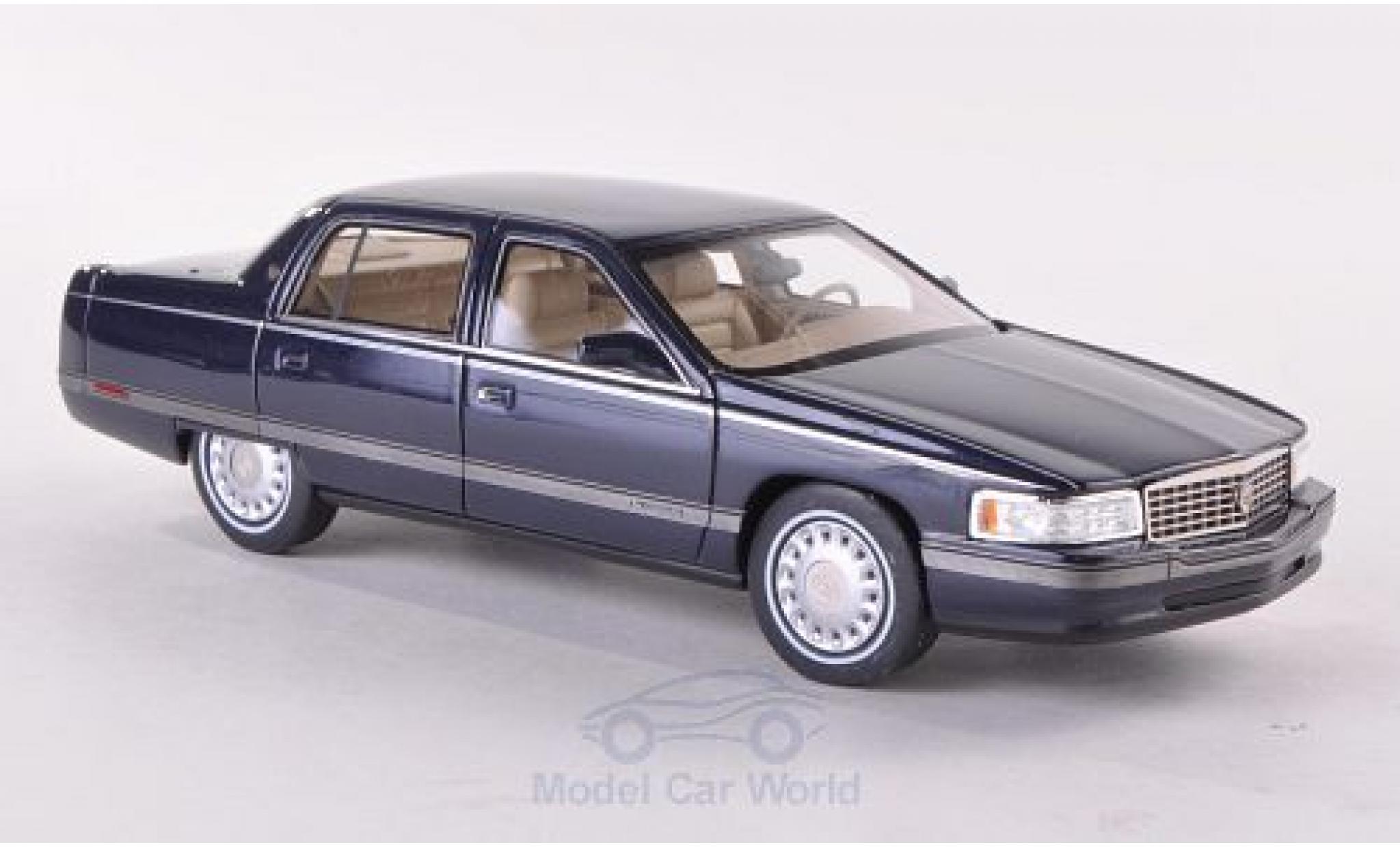 Cadillac Sedan 1/43 GLM DeVille metallic blauw 1994 modelauto