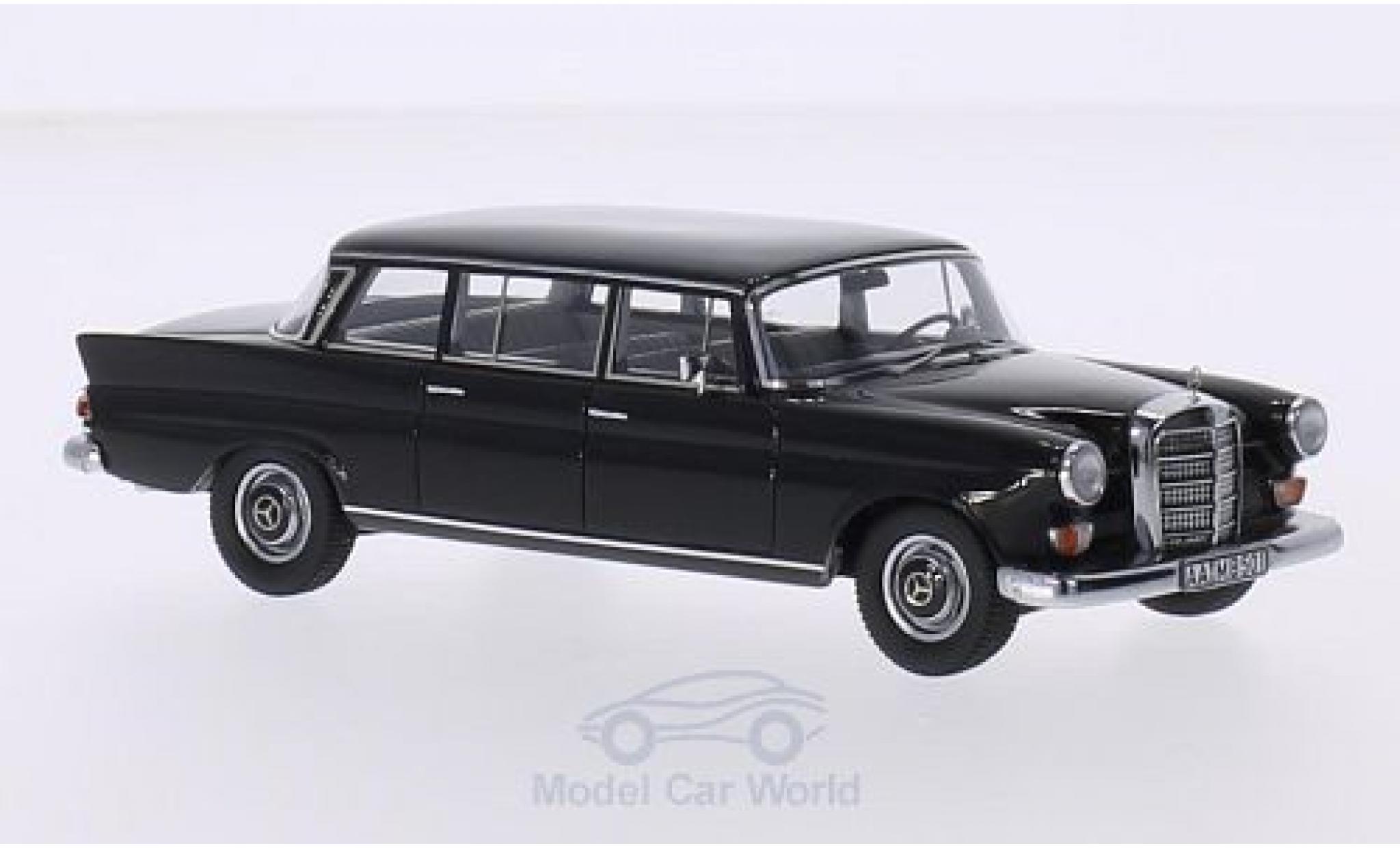 Mercedes 200 1/43 GLM W111 Binz Lang zwart 1965 modelauto