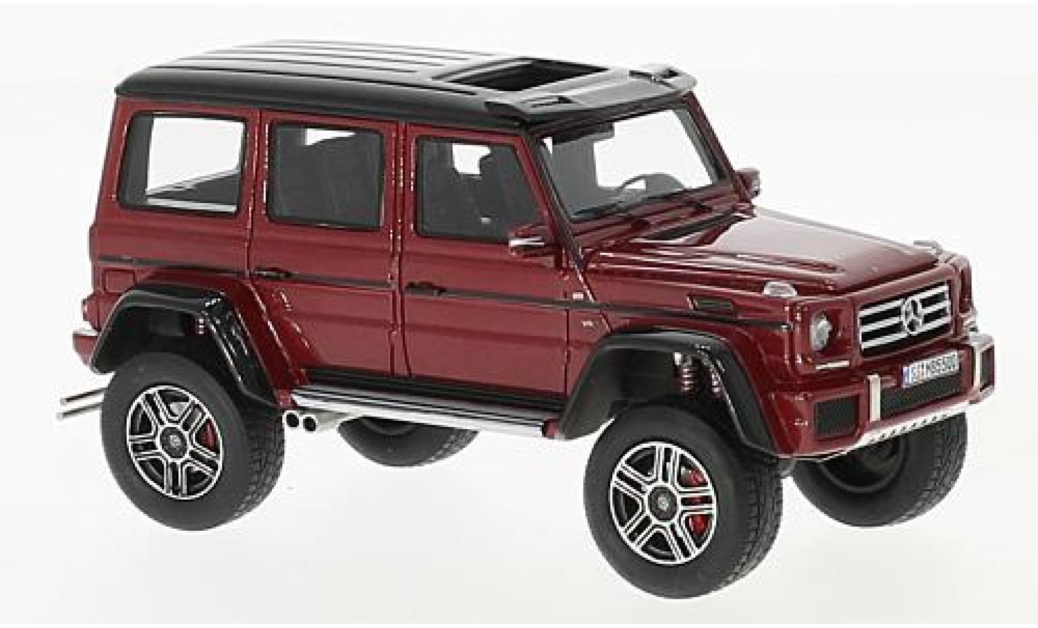 Mercedes Classe G 1/43 GLM G550 4x4 metallic rood/zwart 2016 modelauto