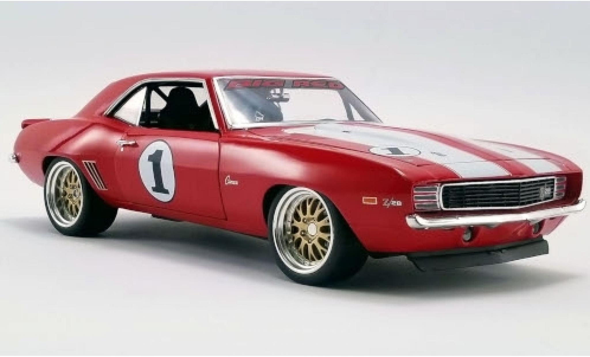Chevrolet Camaro 1/18 GMP Z/28 Tuning rood/wit Big Red 1969 No.1 modelauto