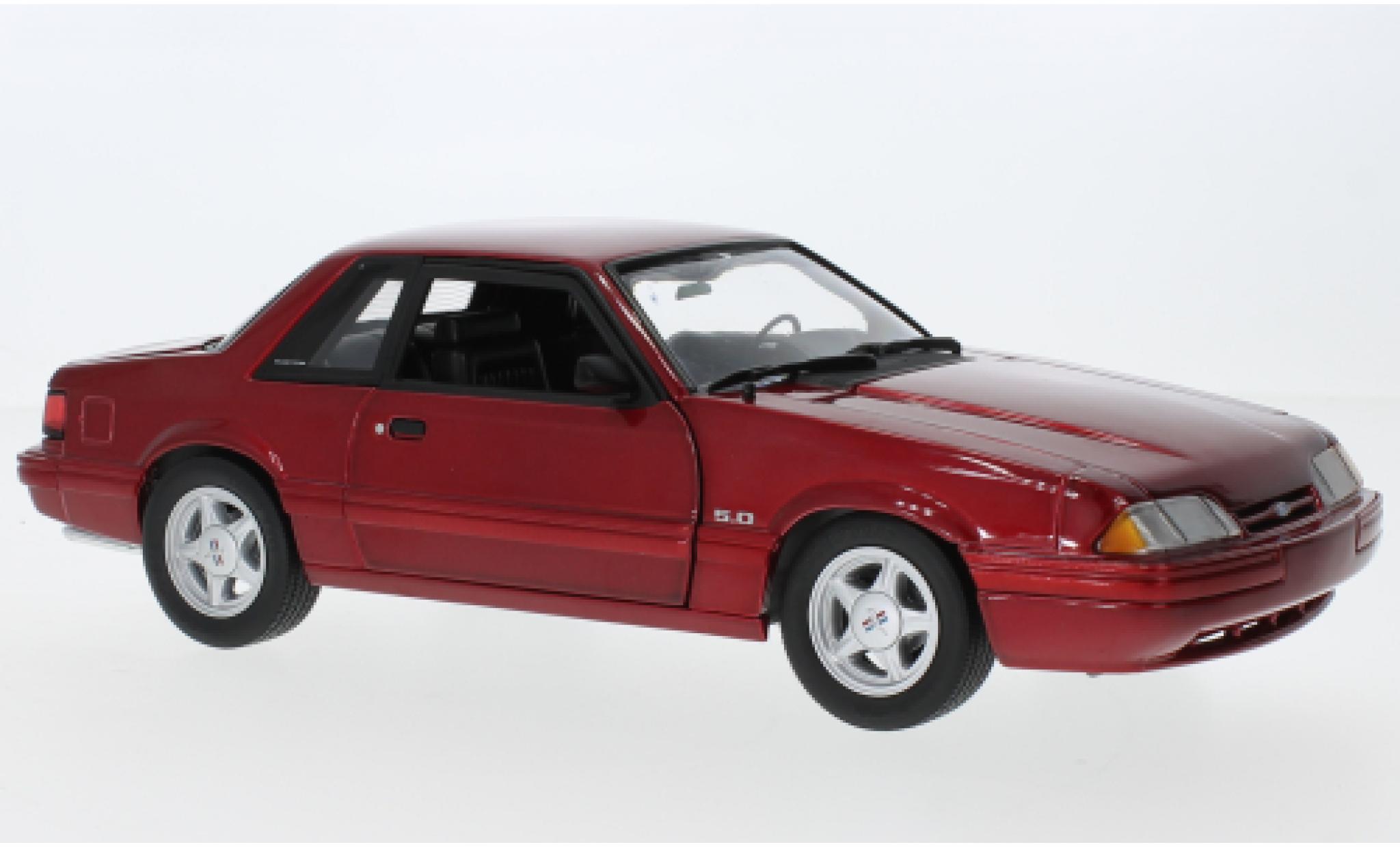 Ford Mustang 1/18 GMP LX 5.0 metallic rood 1993 modelauto