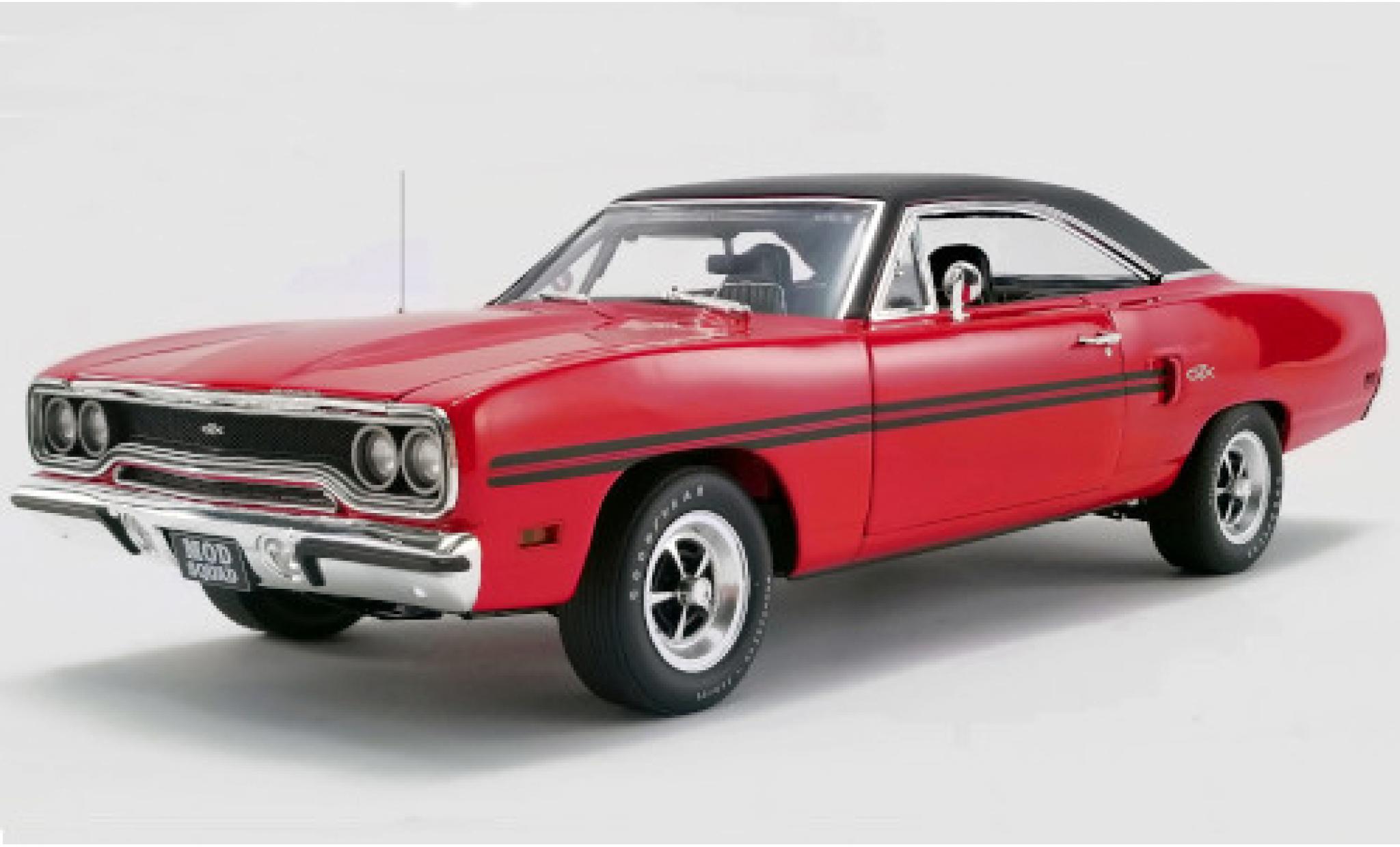 Plymouth GTX 1/18 GMP rood/matt-zwart 1970 The Mod Squad modelauto